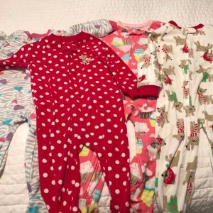 Girls fleece sleepers